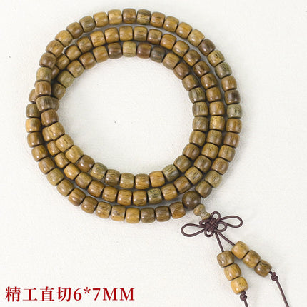 Natural Green Sandalwood 108 Beads Sandalwood Multi-Circle Men's and Women's Bracelets Wooden Toy Bracelets and Rosary Beads