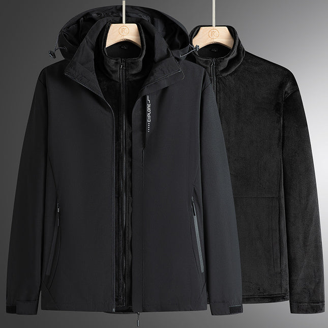 Charge Clothes Three-in-One Silver Fox Velvet Jacket Removable fleece-lined Thickened Winter plus size Mink Velvet Inner Jacket 6268
