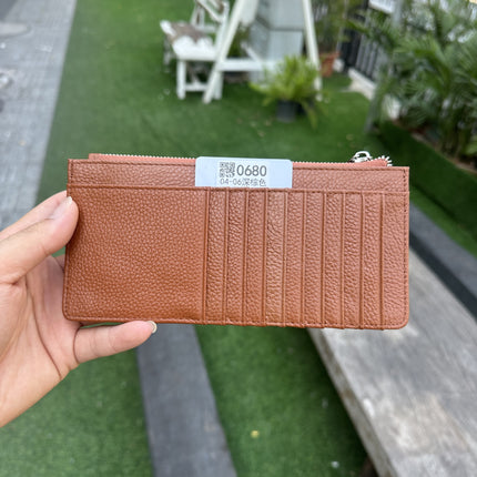 Women's Genuine Leather Fashion Long Zipper Mobile Phone Wallet High-grade Cowhide Men's Large Capacity Card Bag Two-in-One in stock