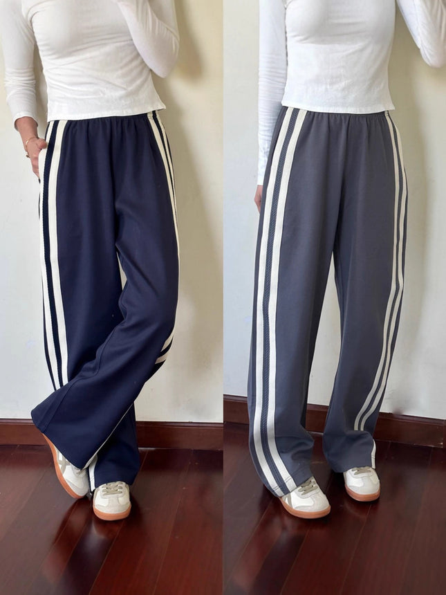 Women's Pants 2025 New Summer Style for Petite Figures, Height-Enhancing Spring Style, Straight-Leg, Curved Knife-Cut Wide-Leg Casual Pants, High-Waisted, Slimming
