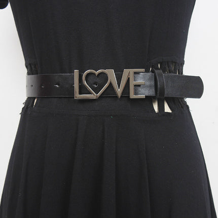 ins style belt thin with skirt decoration Denim belt letter belt (narrow belt) 2022 New