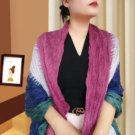 Spring and Summer Cotton Linen Pressed Pleated Leopard Scarf Women Autumn and Winter New Stylish Fashion Beach Scarf Shawl