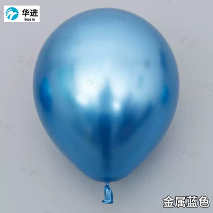 Cross-border wholesale 2.8g 12-inch metal balloon birthday decoration balloon wedding arrangement metal latex balloon