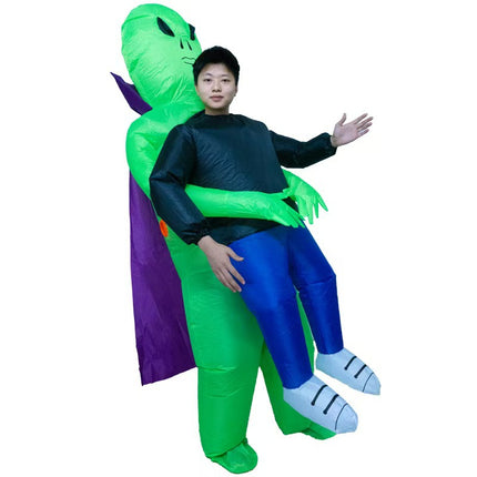 Cross-Border Halloween Alien Ghost Hugging Inflatable Suit Props Funny Performance Alien Inflatable Suit