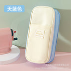 Canvas retractable pencil case [sky blue]