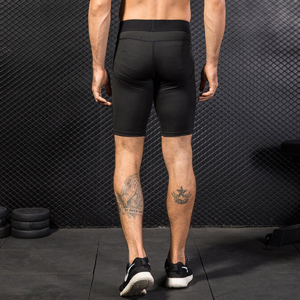 Men's PRO Tight Sports Shorts Basketball Running Fitness Training Mesh Stitching Quick Drying High Stretch Shorts