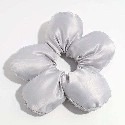 Elegant and Cute Sponge Large Intestine Ring, Fashionable Girly Hair Ring, Ponytail Hair Rope, Flower Holiday Style Hair Accessory