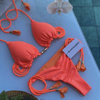 S01416 orange pink swimsuit / S
