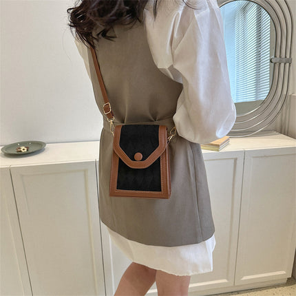Mobile Phone Bag for Women 2024 New Cross-Border Niche Mini Retro Versatile Shoulder Crossbody Lipstick Bag Portable