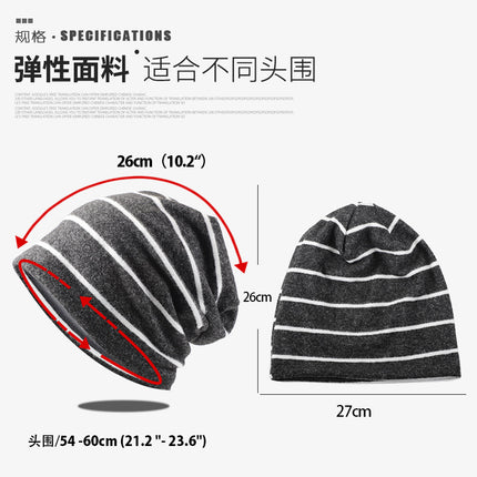 Hat Men's New Winter Warm Knitted Hat fleece-lined Stack Hat Cross-border Hot Selling Elastic Plush Pullover Cold Hat for Women