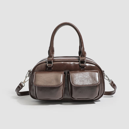 Cross-Border Trendy Bowling Bag for Women 2026 Spring/Summer New Pillow Bag Retro Versatile Shoulder Crossbody Bag