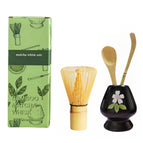 Four-piece green color box set (small flowers) / Ceramic