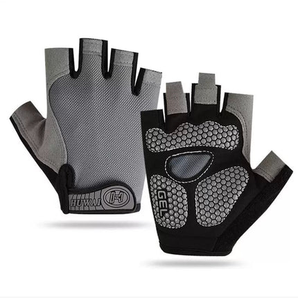 Cycling Half-Finger Gloves for Men and Women, Outdoor Sports, Mountaineering, Shock-Absorbing, Non-Slip, Silicone Breathable Butterfly Mesh, Sun Protection, Thin Gloves