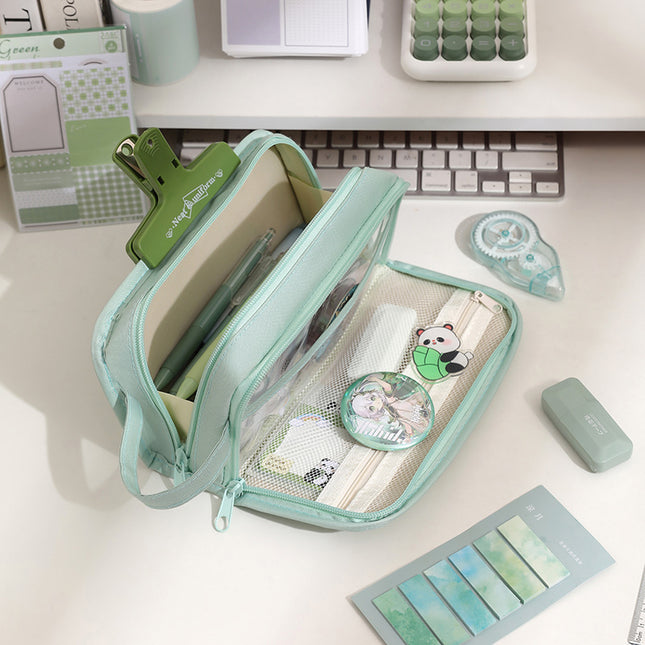 New Simple In-Style Large-Capacity Stationery Bag for Students, High-Looking Stationery Box, Multi-Functional Storage Pencil Case, Pencil Case