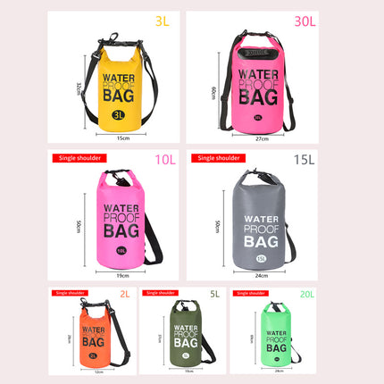 Outdoor Waterproof Bag Rafting Beach Backpack Swimsuit Clothes Mobile Phone Storage Bag Pvc Interlayer Mesh Ready Stock