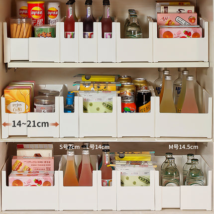 Cabinet Storage Box Snacks Sundries Pot Storage Household Organizing Box Kitchen Drawer Desktop Right Angle Storage Box