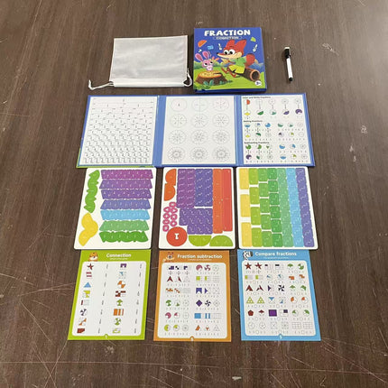 Cross-Border Children's Fraction Training Learning Teaching Aid Book 70% off Stack Magnetic Fraction Decomposition Disk Educational Learning Toys