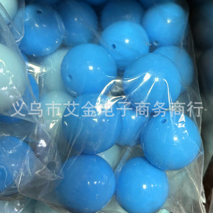 30mm solid color acrylic beads 25mm smooth translucent popular necklace key chain clothing headdress pendant