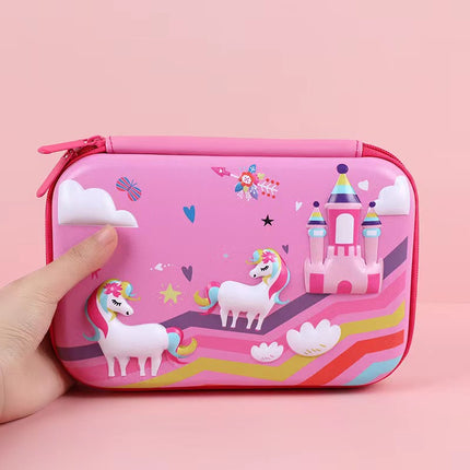 Student Cartoon Stationery Box Large Capacity Storage Box 3D Stationery Bag Cute Pencil Box Creative Pencil Bag