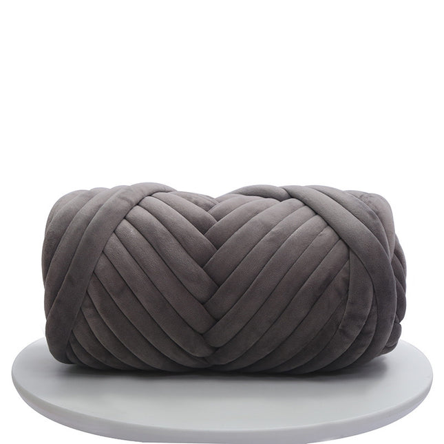 Cross-Border New Product DIY Core-Spun Yarn 3cm Thick Imitation Velvet Yarn Blanket Fabric Strip Yarn Core-Spun Cotton Manufacturer Wholesale