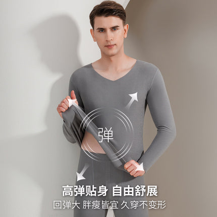 Couple double-sided brushed seamless thermal underwear men and women suit autumn and winter fleece-lined thickened autumn clothes long pants bottoming