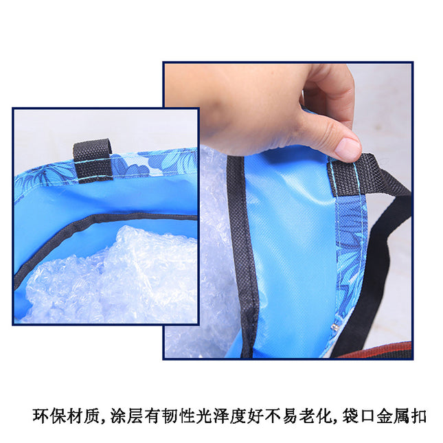 Factory Direct Supply Printed Oxford Cloth Foldable Shopping Bag Household Handbag with Tug