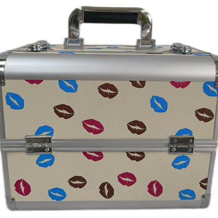 Manufacturer's Ready-Made Wholesale and Retail Professional Makeup Box, Beauty and Manicure Box, Double-Layer Large-Capacity Portable Makeup Box