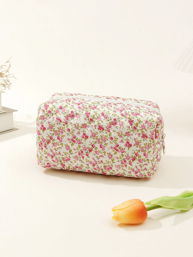 Berger luggage cotton travel flower cosmetic bag small floral storage portable quilted cotton ins luggage factory