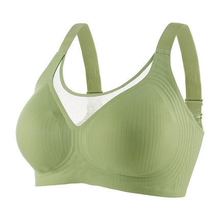 Summer plus size seamless underwear big chest small anti-exposure breathable tube top jelly strip soft support side bra