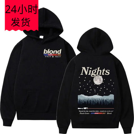Rapper Frank Double Sided Print Hoodie Rap Men's Blond Hip H