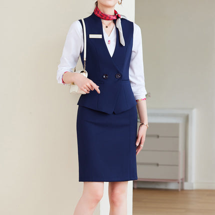 Hotel Front Desk Vest Professional suit Female Temperament Business Western Restaurant Waiter Tooling Head Waiter Manager Work Clothes