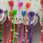 Colorful butterfly bead small grab clip six pack