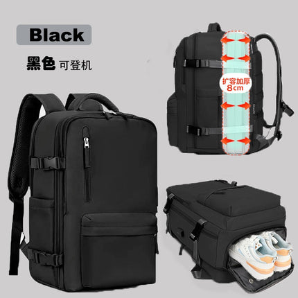Expandable Travel Backpack, Large-Capacity Backpack, Women's Business Trip Mountaineering Bag, Men's High-End Business Computer Bag