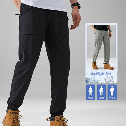 2024 Summer Thin Pants Soft Shell Waterproof Windproof Men's American Style Functional Outdoor Mountaineering Casual Crock Pants