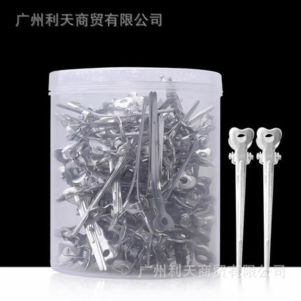 30 Boxed Studio Tray Hairdressing small size Partition Duckbill Positioning Clip Bridal Shape Hand Push Corrugated Clip Fine Aluminum Clip