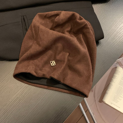Postpartum Confinement Hat Autumn and Winter Face-Slimming Hat Windproof Cold-Proof Maternity Turban Warm Slouchy Beanie Pullover Hat for Women