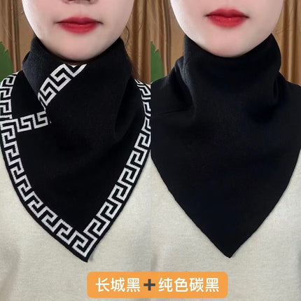New Style Fashion 2024 Autumn and Winter Neck Protection Neck Korean Style Cold-proof All-match Neck Set Warm Temperament Triangle Scarf