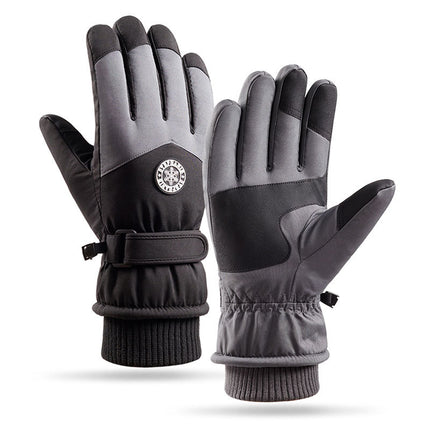 Winter skiing men's and women's gloves outdoor warm windproof cold riding anti-slip touch screen splash water A23-HXHB