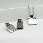 Steel Necklace Stud Earrings suit