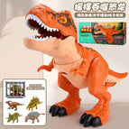 Orange devouring Tyrannosaurus Rex 1 cage with 4 small dinosaurs [Chinese color box]]