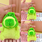 Bead chain style / Green frog hat capibala