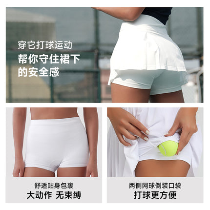 New professional tennis leggings side pocket waist shorts breathable solid color hip fitness running pants