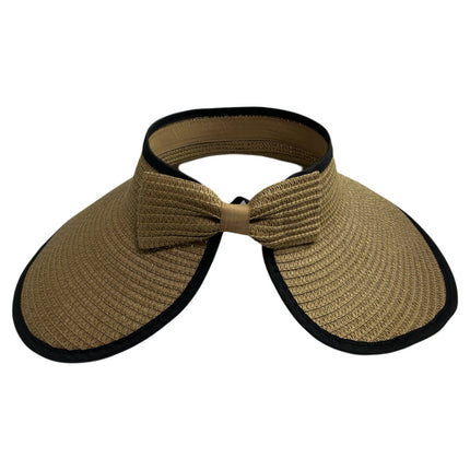 Summer Hat Women's Empty Top Hat No-Top Sun Hat Korean Foldable Sun Hat Straw Hat Big Rim Sunscreen Hat