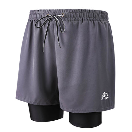 Anti-Embarrassment Men's Swimming Trunks Set Sun Protection Boys Swimming Equipment Swimming Trunks Loose Large Size Beach Trunks Swimming Trunks