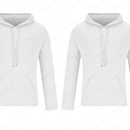 Cross-border men's classic 2-piece combination hooded sweater solid color fleece pullover youth trendy hoodie loose hooded