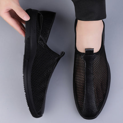 Men's new summer mesh shoes men's breathable cool shoes mesh shoes soft bottom breathable casual shoes lazy mesh men's shoes