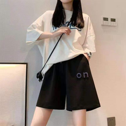 Wide Leg Pants Sports Pants Shorts Women's Five-point Pants Summer Thin Loose All-match Slim Look Casual 2023 New
