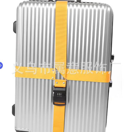 Luggage case strap cross-shaped packing belt lock buckle fixed shipping travel box durable thickened reinforced binding belt
