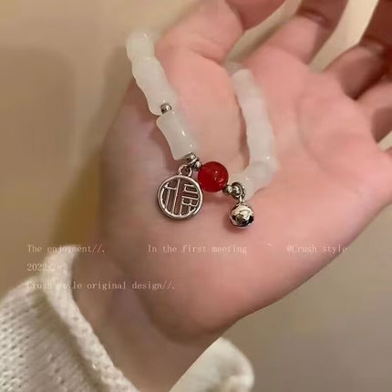 New Chinese-Style Ancient Beaded Elastic String Bracelet, Sweet Girl's Glass Bracelet, Night Market Stall, Cross-Border Live Broadcast Jewelry
