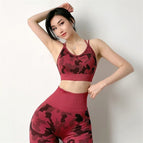 Red camouflage (tights + bra) / S